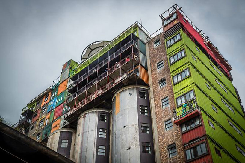 mill junction container residences overlook johannesburg designboom