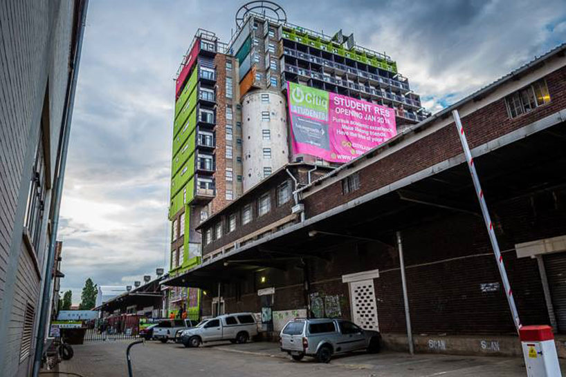mill junction container residences overlook johannesburg designboom
