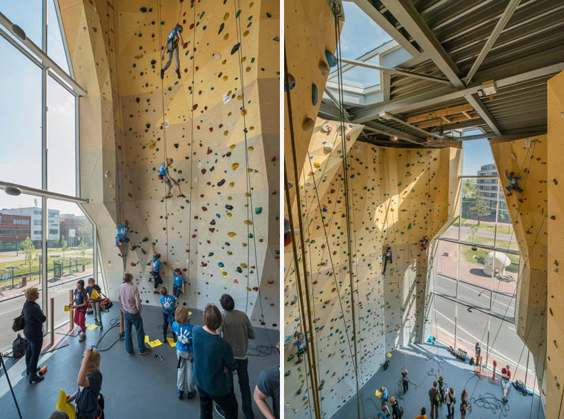 NL architects spordtgebouw climbing halls dordrecht