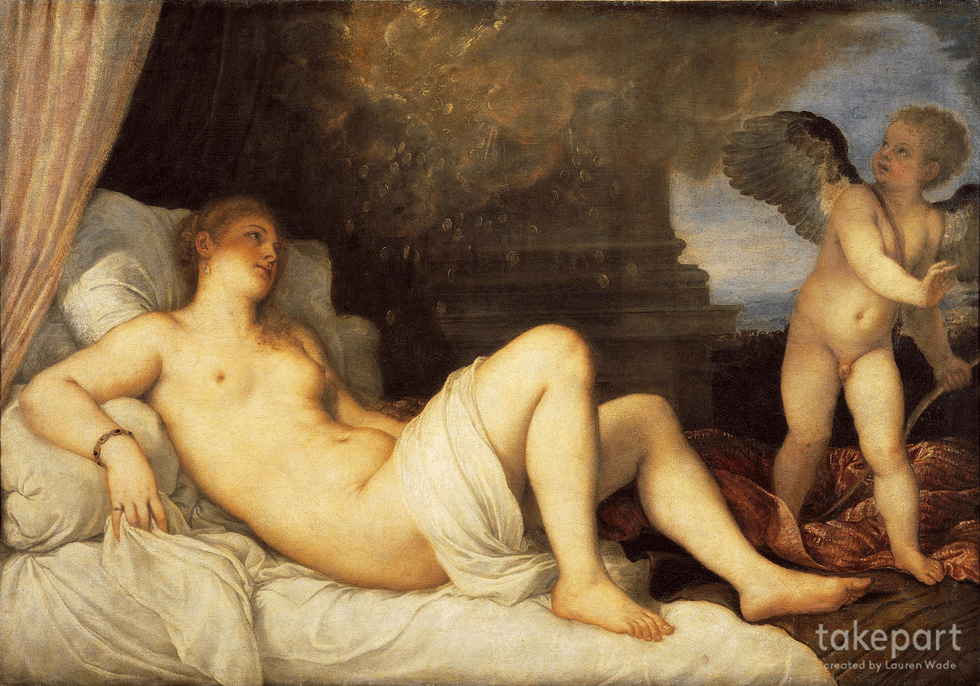 Titian - Danaë with Eros (1544)