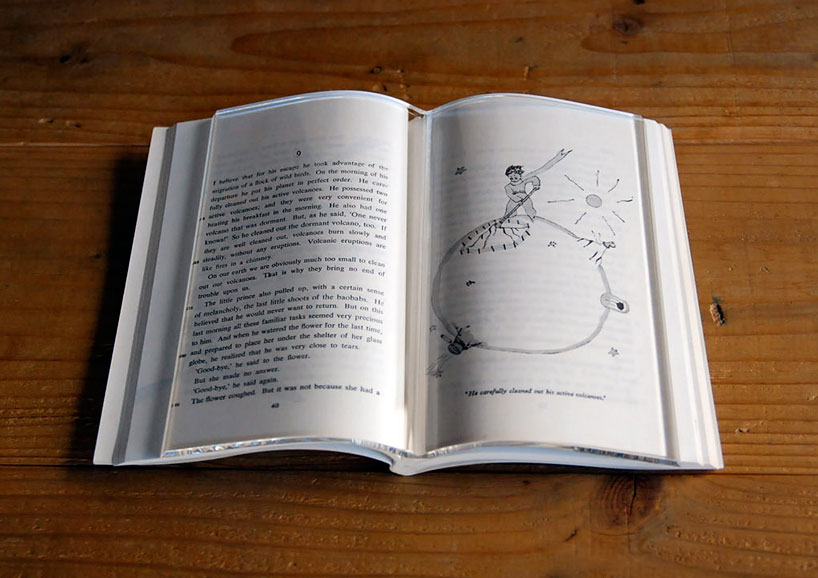 transparent book on book holds your pages flat while you read