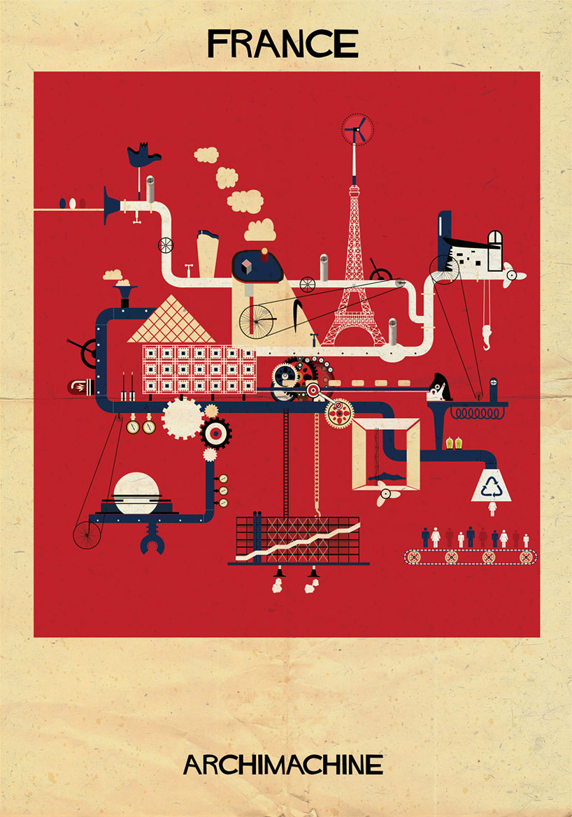 federico babina illustrates countries operated by architecture