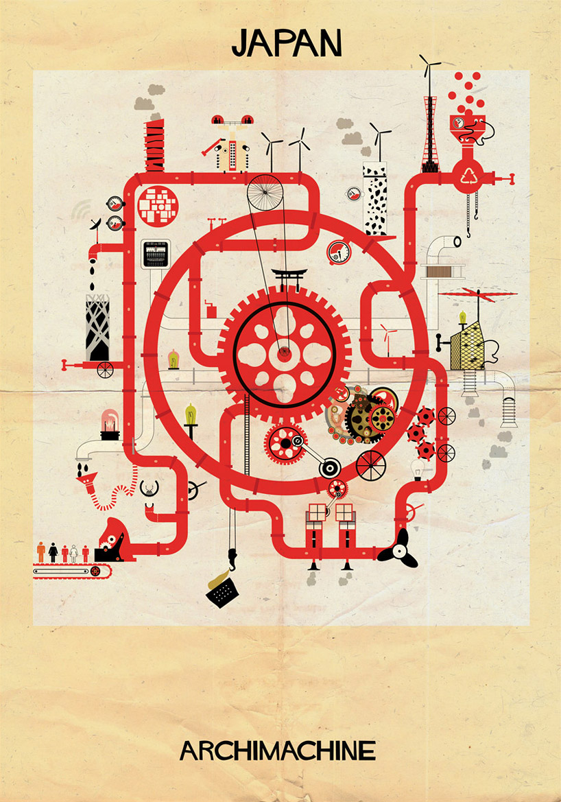 federico babina illustrates countries operated by architecture