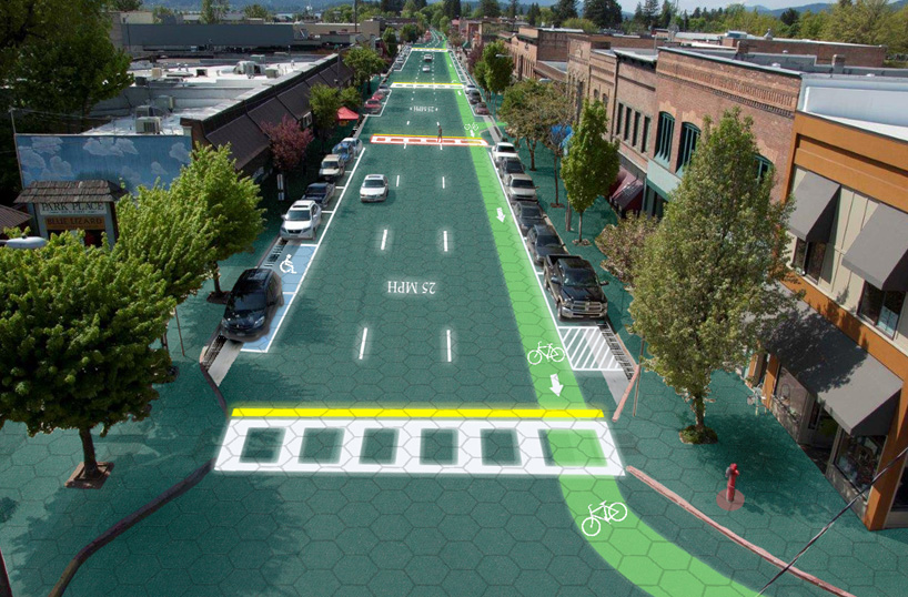 smart streets and solar roadways produce energy for the power-grid
