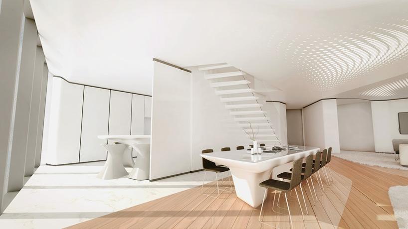 طراحی داخلی دفتر کار شرکت Opus توسط زاها حدید