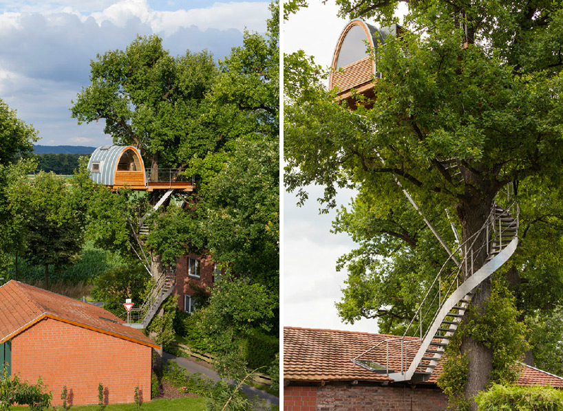 baumraum treehouse halle designboom