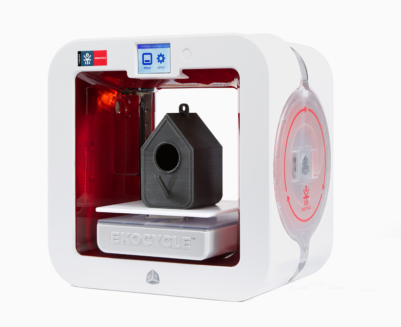 ekocycle cube by will.i.am + coca-cola 3D prints with recycled bottles 