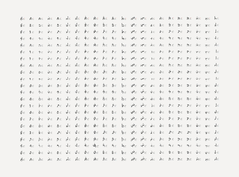 aravrit typeface's 638 hybrid letters unite hebrew and arabic