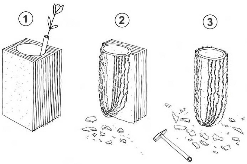 cactus design introverso marble vase