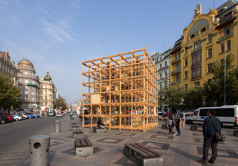 H3T architects set designblok observatory cube in prague's city center