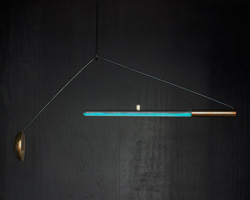 ambio bacterial lamp by teresa van dongen creates a bioluminescent light installation