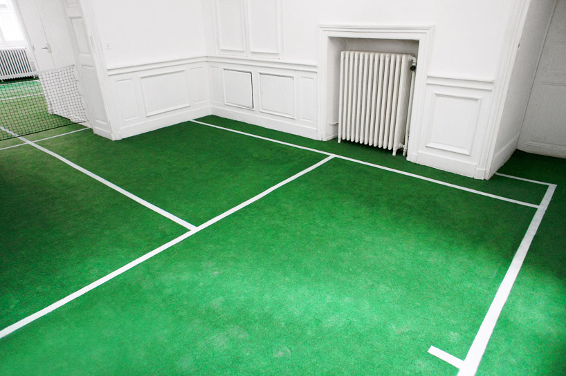 benedetto buffalino turns residence into a tennis court
