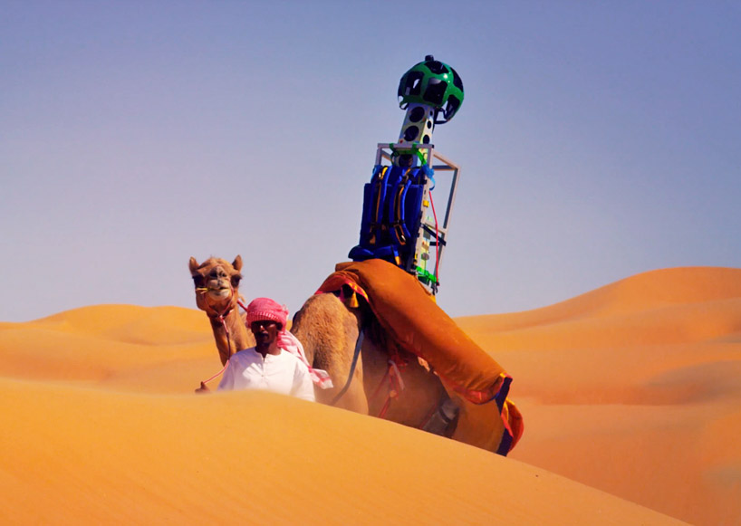 google hires camel to film liwa desert 'street' view