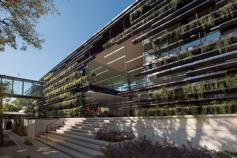 rojkind arquitectos surrounds falcón HQ with modular planters