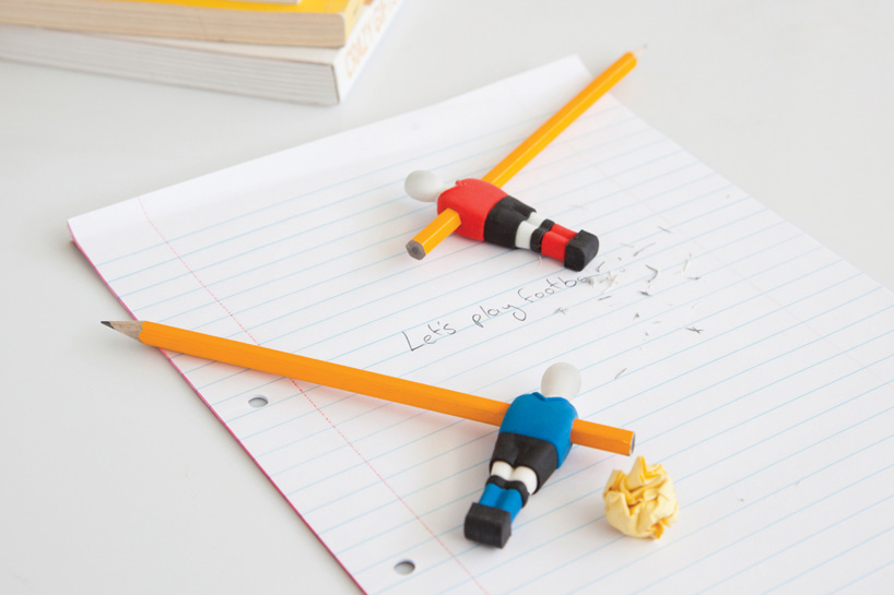peleg design penball foosball eraser pencil