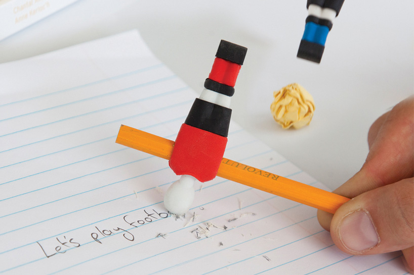 peleg design penball foosball eraser pencil