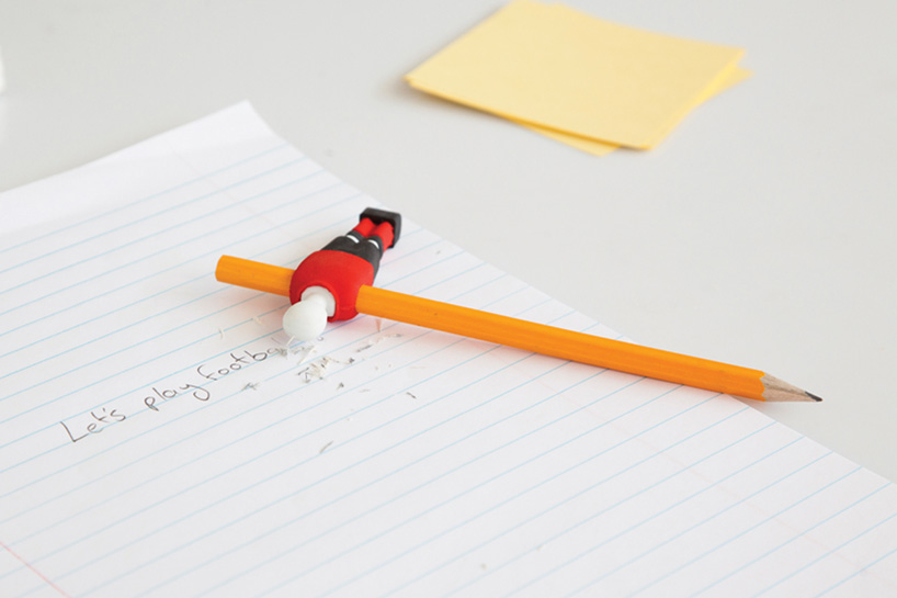 peleg design penball foosball eraser pencil