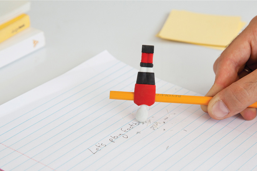 peleg design penball foosball eraser pencil