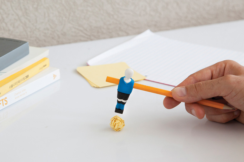 peleg design penball foosball eraser pencil