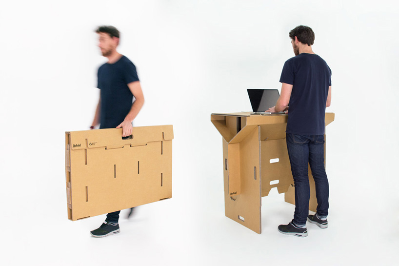 refold cardboard standing desk changes the way you work