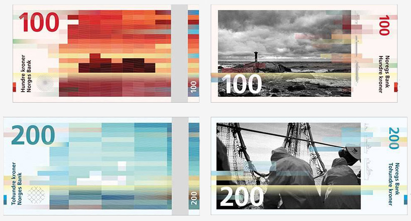 snøhetta gives new look to back of norway's banknotes