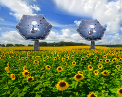 sunflower solar panels provide electricity & heat to remote locations