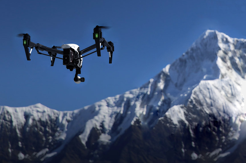 DJI inspire 1 drone's camera captures 4K video