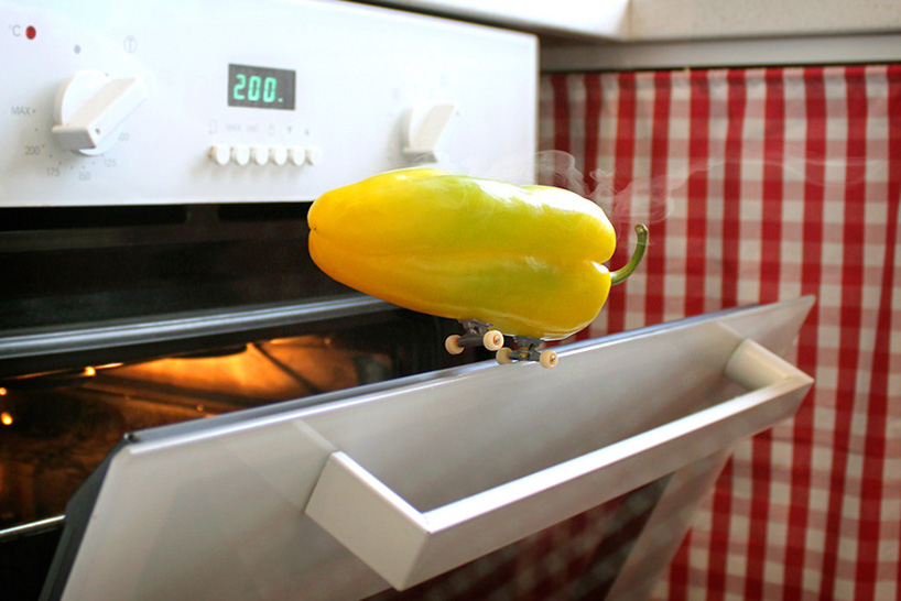 skateboarding fruits veggies by benoit jammes coast through the kitchen