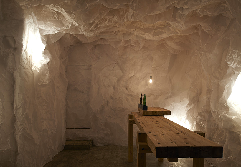 abenoma crumpled tracing paper gallery osaka japan