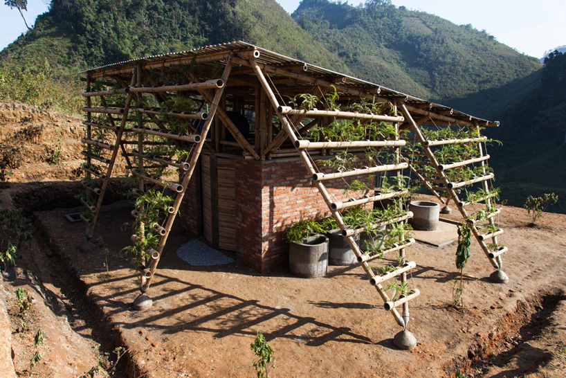 H&P architects encircles vietnamese toilet block with structural bamboo