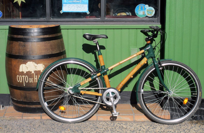 three bamboo and carbon fiber bicycles form customizable range