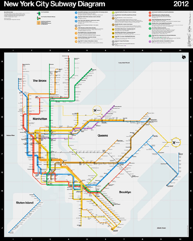 superwarmred waterhouse cifuentes massimo vignelli new york city subway diagram moma designboom