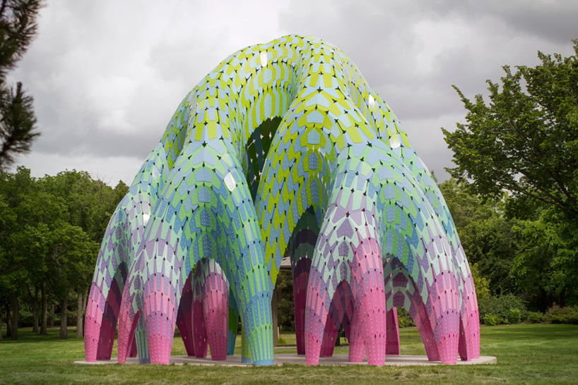 MARC FORNES/THEVERYMANY fabricates vaulted willow pavilion in edmonton
