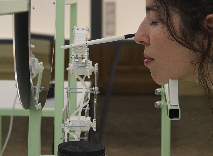cosmetic robots beautify visitors at saint-etienne design biennale 2015