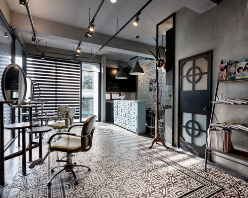 HAO design renovates split-level hair salon and residence