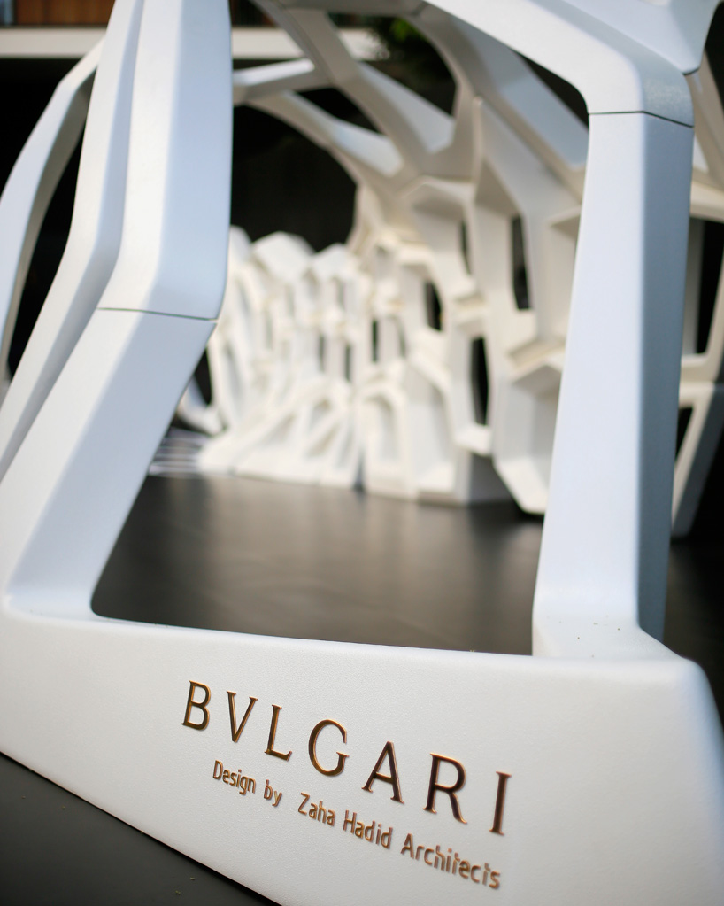 zaha hadid bulgari serpenti installation milan design week designboom