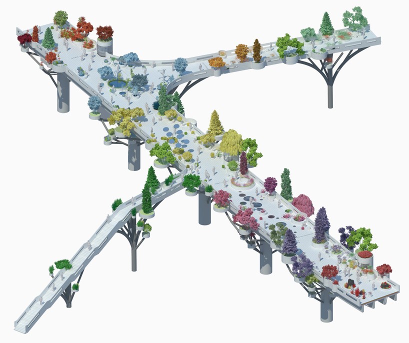 طراحی باغ معلق بر روی بزرگراه،MVRDV، کره جنوبی