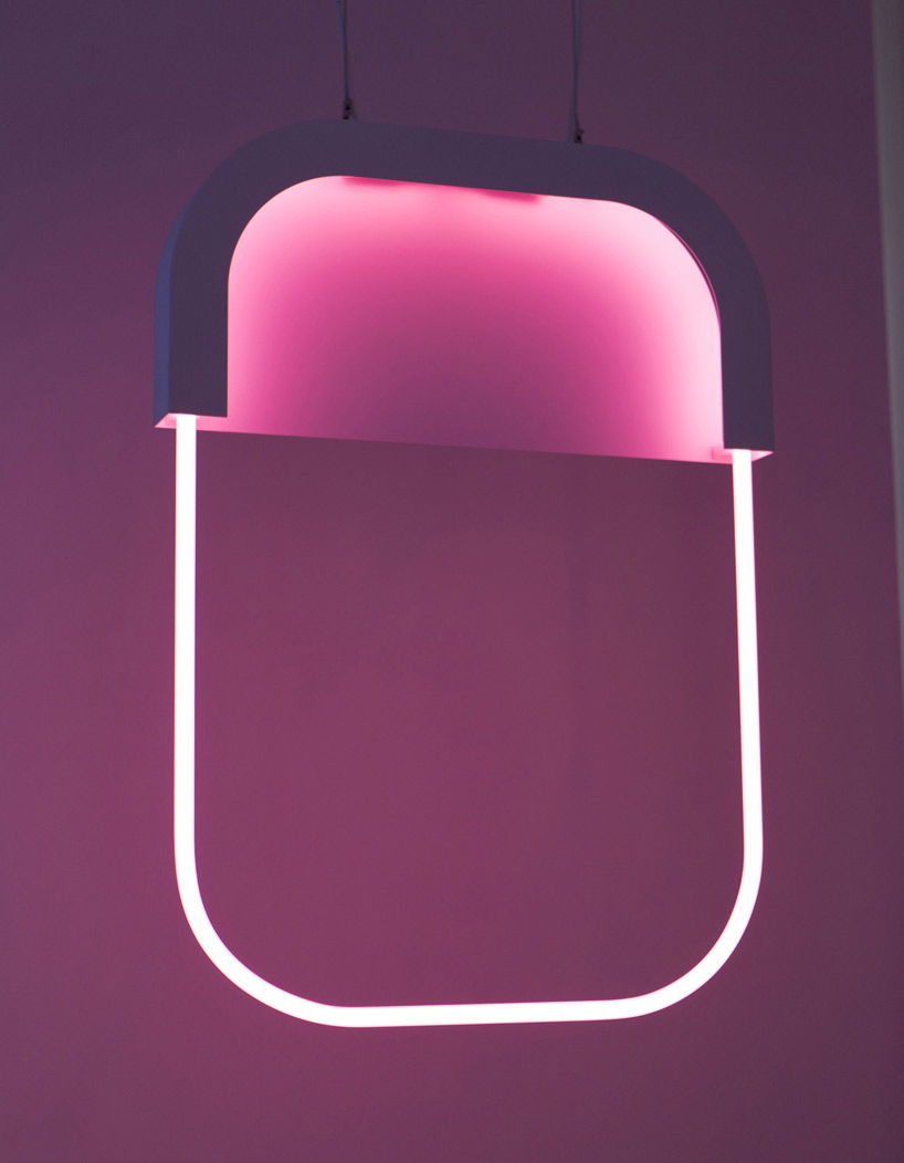 giorgia zanellato neon mirage collection galleria luisa delle piane designboom