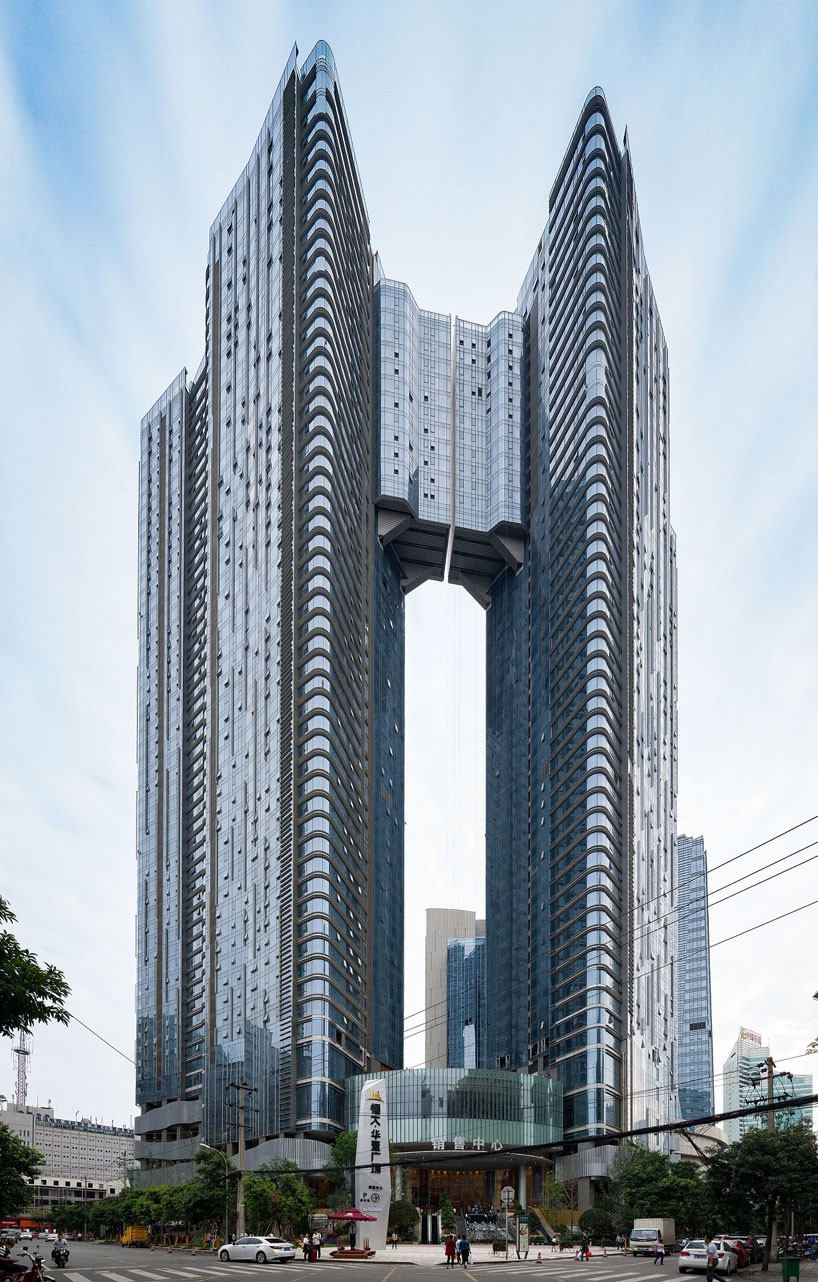 Aedas groups four structures together to create chengdu's 'urban oasis'