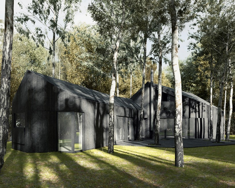 też architekci designs polish country house with black thermowood cladding
