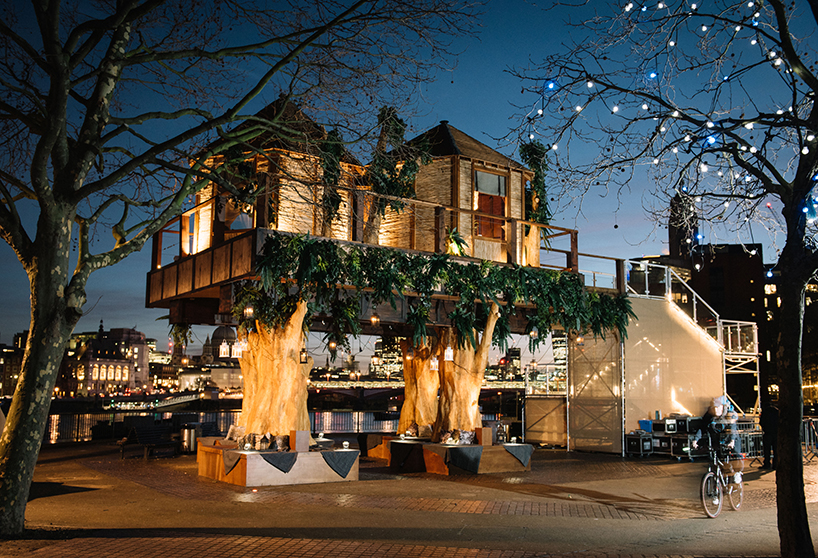 virgin holidays builds 35-foot luxury treehouse in central london
