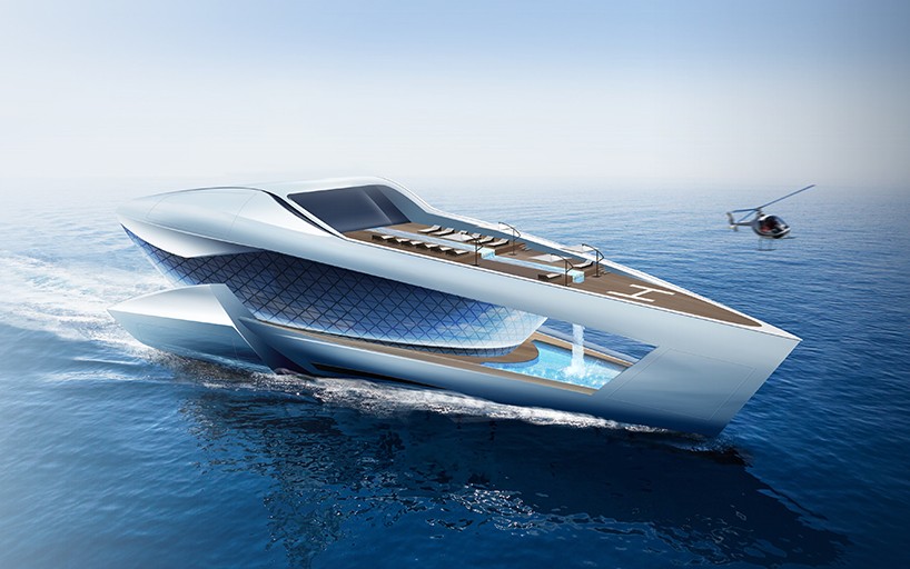 sea level's CF8 augments the future of luxury yachting with curved glass structure