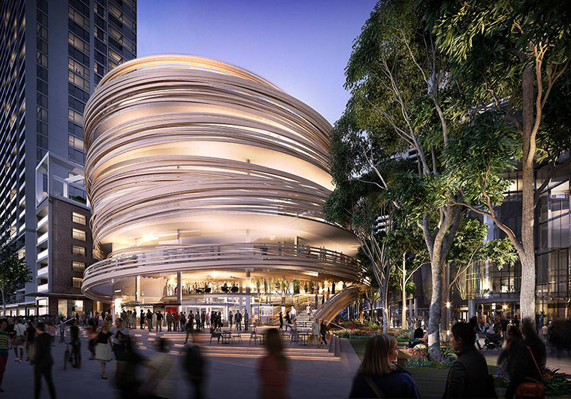 the darling exchange: kengo kuma plans a spiraling civic center for sydney