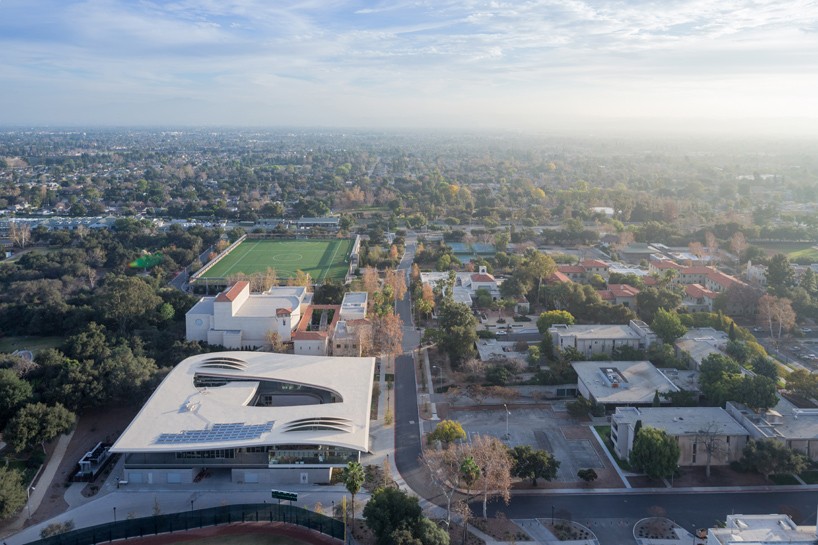 wHY unites pomona college's arts building in california beneath curving canopy