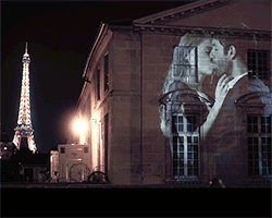 Αποτέλεσμα εικόνας για julien nonnon projects hundreds of french kissing couples across paris