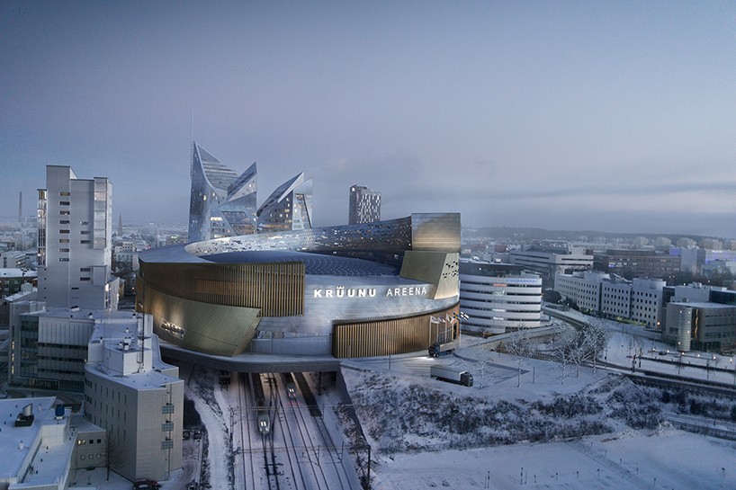 libeskind tampere central deck and arena finland designboom
