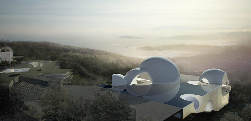 steven holl architects extends chinpaosan necropolis with intersecting spheres