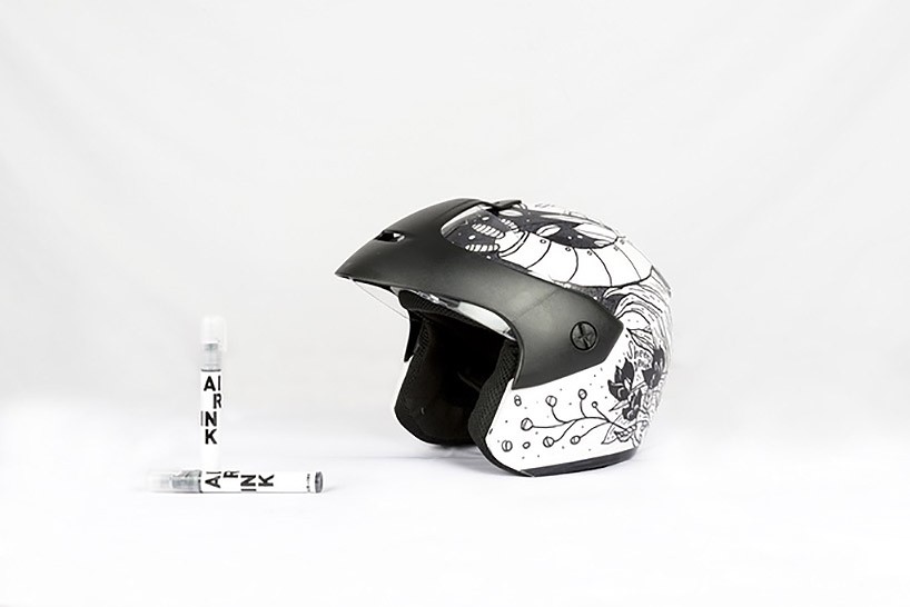 graffiky labs air ink from pollution MIT media labs designboom 02-08-2017