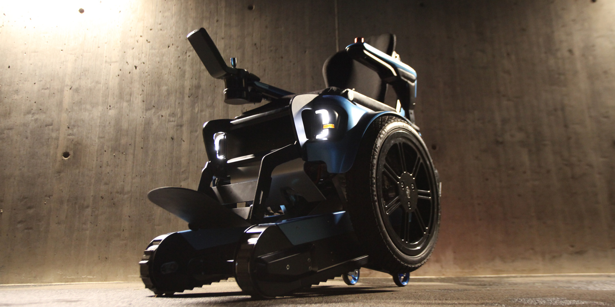 the scewo electric wheelchair can climb stairs independently