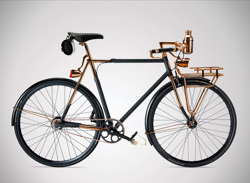 williamson wheelmen is a python-wrapped luxury bicycle from detroit